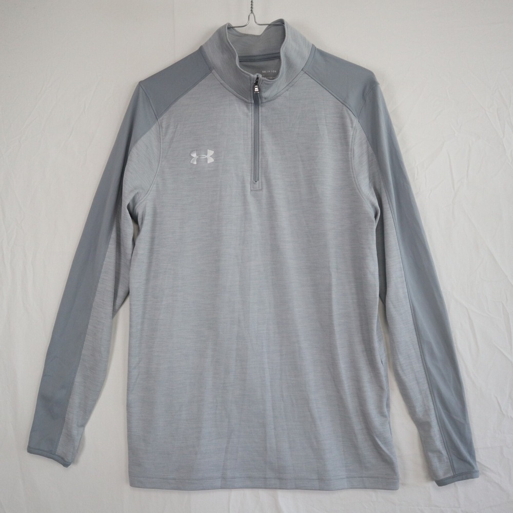 Under Armour 1/4 Zip Pullover‎ Mens Small HeatGear Loose Mock Neck Long Sleeve